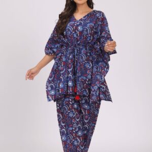 Kaftan Pajama Set & Short Pajama Set, Maxi Type
