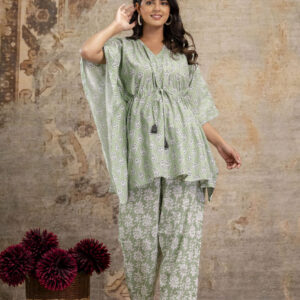 Kaftan Pajama Set & Short Pajama Set, Maxi Type